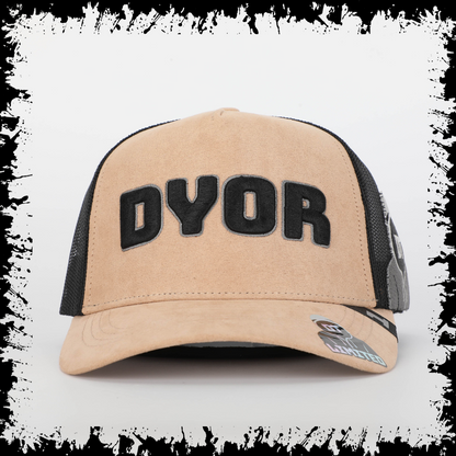 DYOR - Luxe Beige Suede Trucker Cap - Limited Edition