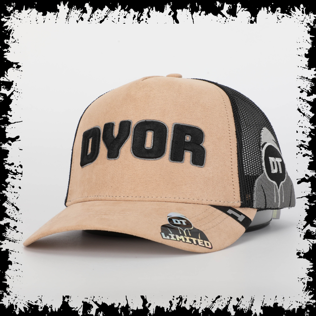 DYOR - Luxe Beige Suede Trucker Cap - Limited Edition