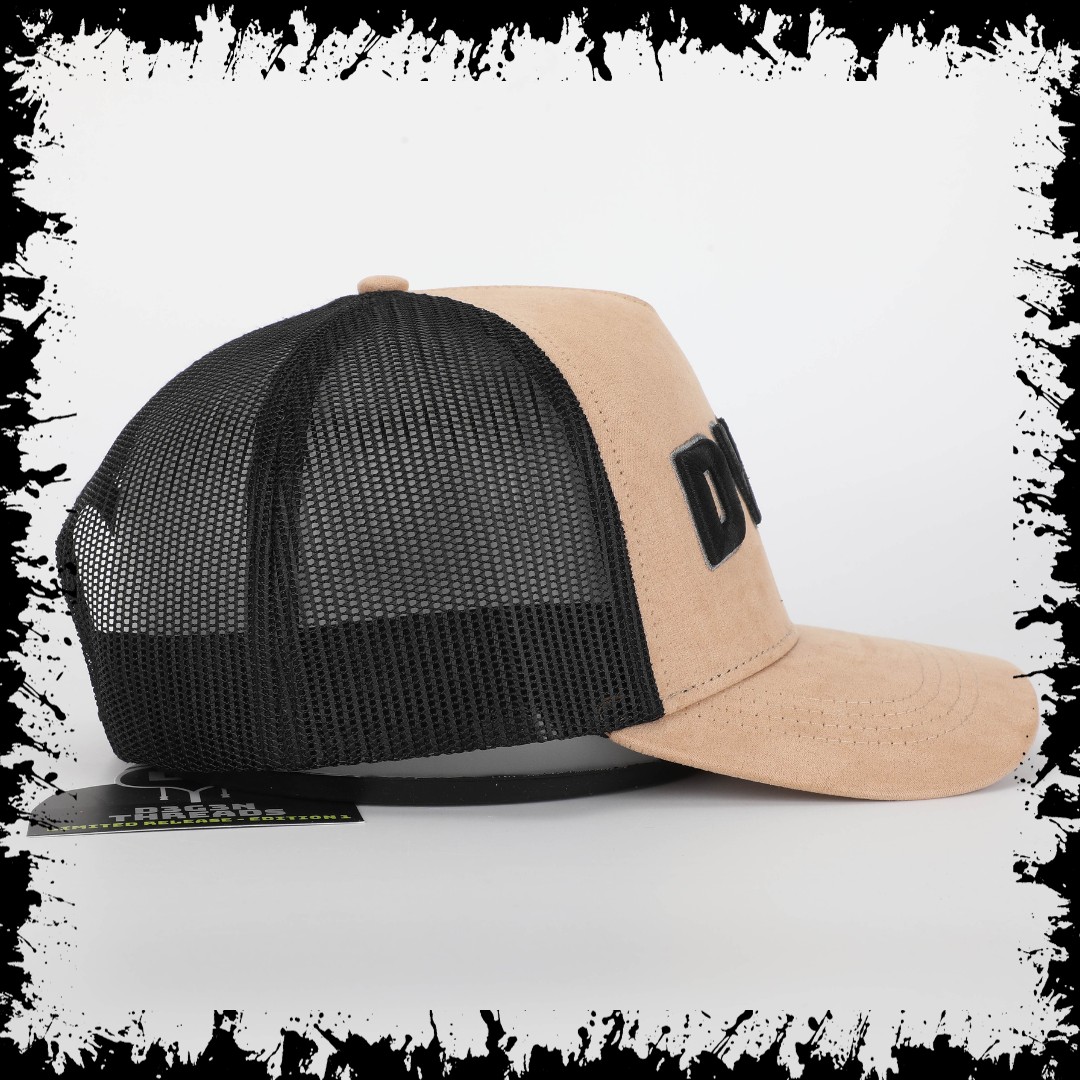 DYOR - Luxe Beige Suede Trucker Cap - Limited Edition