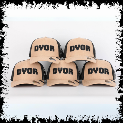 DYOR - Luxe Beige Suede Trucker Cap - Limited Edition