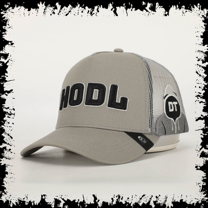 HODL - Premium Gray Cotton Trucker Cap - Limited Edition